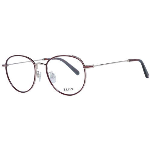 Bally Brille BY5034-H 071 52 Unisex Burgunder - Brillenfassung für Unisex Erwachsene in stilvollem Burgunder, gefertigt aus hochwertigem Metall, ideal für modische Akzente.