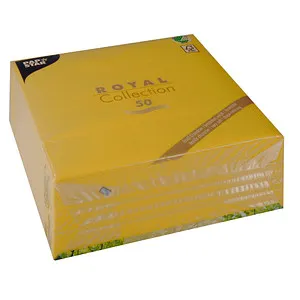 PAPSTAR Servietten gelb 3-lagig 40,0 x 40,0 cm, 50 St. von PAPSTAR