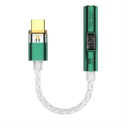 INF BA23 USB-C auf 3,5-mm-Audio-Klinkenadapter mit integriertem DAC Grün