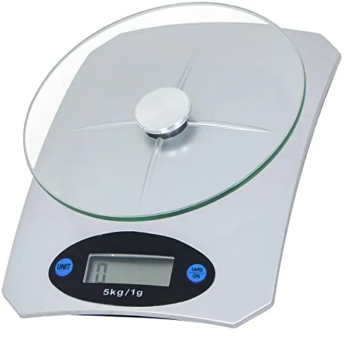 Küchenwaage Digital bis 5kg mit LCD Display - Industriewaagen & Zubehör – Präzise Messung bis 5kg mit 1g Genauigkeit und automatischer Kalibrierung für perfekte Ergebnisse in der Küche.