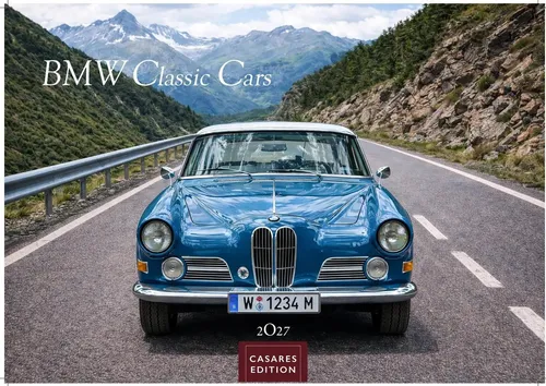 BMW Classic Cars Kalender 2027 - Fotokalender für Oldtimerliebhaber - Wandkalender im Format 35x50 cm mit beeindruckenden Bildern klassischer BMW-Modelle. Ideal für Oldtimer-Fans und als Geschenk für Automobilenthusiasten.