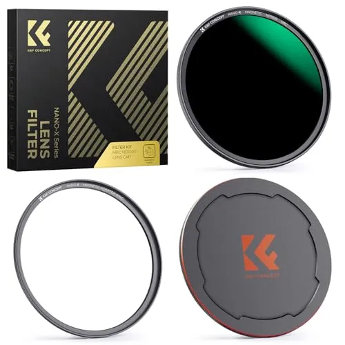 K&F CONCEPT ND Filter 67mm Graufilter ND1000 (10 Stop) Magnetisches mit Objektivdeckel 67mm (Nano-Xcel)