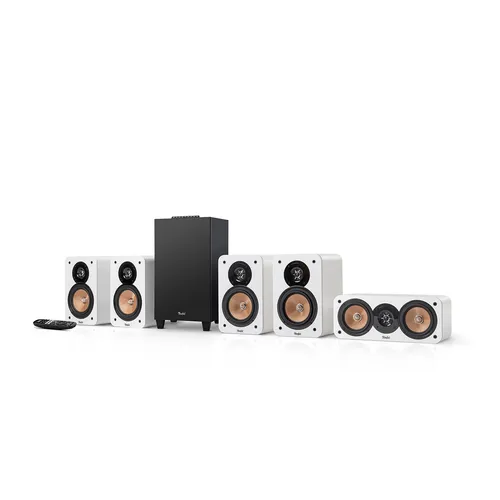 Teufel Ultima 20 Concept 5.1 Surround Soundsystem - Komplettsystem für beeindruckenden Surround-Sound in Ihrem Heimkino. Integrierter AV-Receiver mit Bluetooth und HDMI für vielseitige Anschlussmöglichkeiten. Ideal für Filme, Musik und Gaming in Räumen bis 25 m².