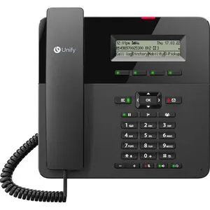 Mitel Unify OpenScape Desk Phone CP210 - Schnurgebundenes VoIP-Telefon - Festnetztelefon mit dreizeiligem Display und freisprechfunktion in Vollduplex-Audio Qualität. Ideal für professionelle Anwendungen mit bis zu 100 Adressbucheinträgen.