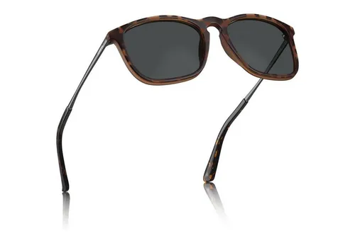 LuxusKollektion Sonnenbrille Sonnenbrille Unisex-rechteckig Rahmen: Schildpatt& Grau Linsen