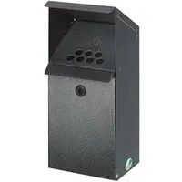 PROREGAL Großvolumiger Wandascher mit Schutzdach, 3,7 Liter, verzinkter Stahl - Eleganter Wandascher für effiziente Zigarettenentsorgung im Außenbereich. Mit robustem Design und 3,7 Liter Volumen ideal für öffentliche Einrichtungen. Langlebig und modern für optimale Nutzung.