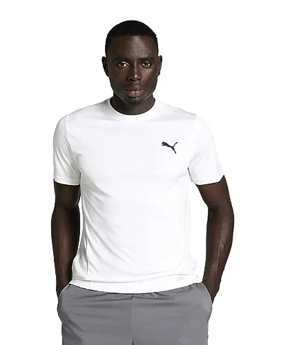 PUMA Train All Day Tee - Fußballtrikot in Puma White, Größe S - Rundhalsshirt mit dryCELL-Technologie, die Feuchtigkeit ableitet und für ein trockenes Training sorgt. Ideal für Sport und Fitness!