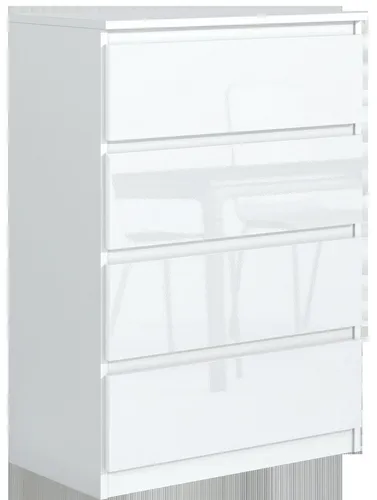 Raumhirsch Furniture Kommode Weiß Schwarz Hochglanz 4 Schubladen