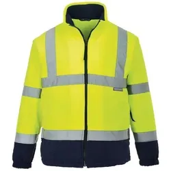 PORTWEST Hochsichtbare Fleece-Jacke XXL - Outdoor Fleecejacken für Herren, hochsichtbar mit reflektierendem Band und winddichtem Fleece für optimale Sicherheit und Komfort bei kaltem Wetter.