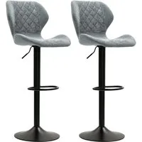 Homcom Barhocker Dunkelgrau, 2er Set von HOMCOM