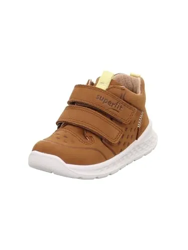 Superfit Breeze Sneaker in Braun - Sneaker in Größe 23, aus hochwertigem Nubukleder mit praktischem Klettverschluss für einfaches An- und Ausziehen, ideal für aktive Kinder.
