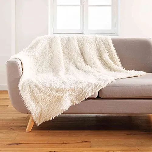 Weiche Kunstfell-Decke MOUTON, 180 x 220 cm
