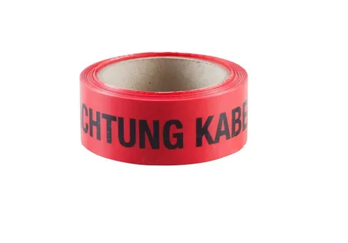 Markierungsband Achtung Kabel 25m rot Warnband