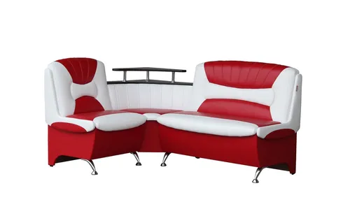 Rodnik Eckbank Arabika – Gepolstert mit Stauraum, Rot - Sitzbank mit beidseitiger Montage, gepolstert und mit 2 Truhen für zusätzlichen Stauraum. Ideal für gemütliche Essbereiche oder Wohnküchen.