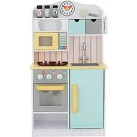 TEAMSON™ KIDS Spielküche Holz modern mit Drehknöpfen - Spielzeugküchen für Kinder: Hochwertige Holzspielküche mit drehbaren Knöpfen und funktionsfähigem Ofen für kreatives Kochen und fantasievolles Spielen.