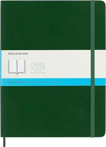 Moleskine Notizbuch XL Punktraster Myrtengrün - Blöcke & Formulare, hochwertiges Hardcover-Notizbuch mit Punktraster, ideal für kreative Notizen und Skizzen.