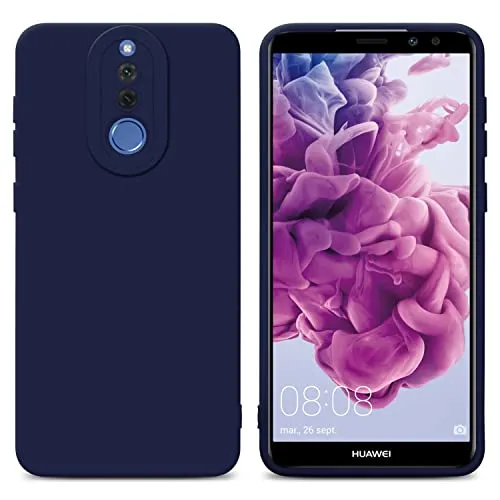 Cadorabo Hülle kompatibel mit Huawei Mate 10 LITE Schutzhülle TPU Silikon Case Liquid Design mit Kameraschutz Slim Kratzfest Weiche Gummi mit Rundumschutz Case Hülle für Huawei Mate 10 LITE in Blau