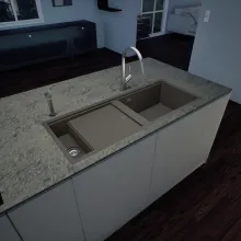 Schock Prepstation-FB Dusk (PRPD150FBDSK) mit flächenbündiger Spüle