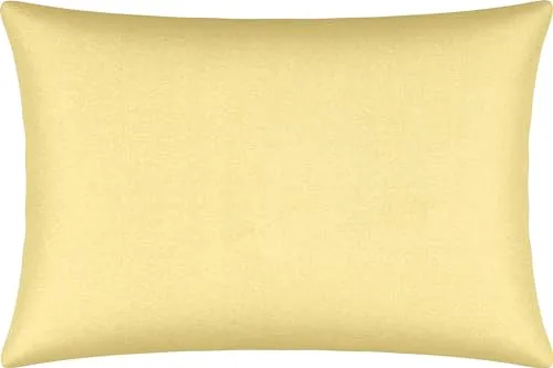 Erwin Müller Kissenbezug, Kissenhülle Single-Jersey Murnau - hellgelb Größe 40x60 cm - bügelfrei, strapazierstark, elastisch, mit Reißverschluss