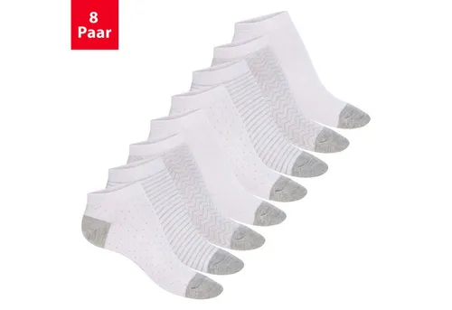 Footstar Sneakersocken Süße Damen Sneaker Socken (8 Paar) Kurze Söckchen mit Muster