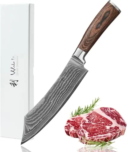 Wakoli Edib Damast BBQ- und Blockmesser von Wakoli
