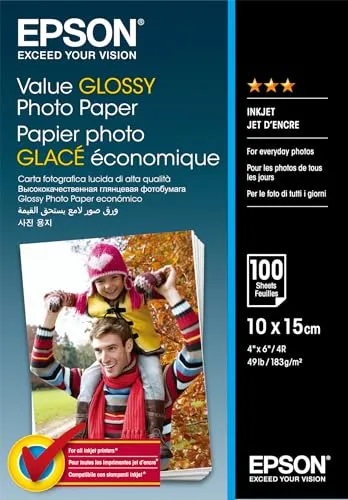 Epson C13S400039 Fotopapier, 100 Blatt, 10 x 15 cm