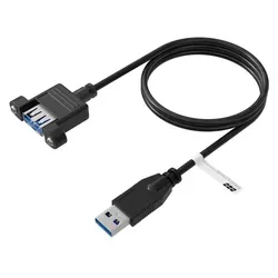 EFB Elektronik USB3.0 Verlängerung A-A St.-Einbaubuchse sw Class