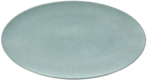 Seltmann Weiden Servierplatte L Fashion green chic - Oval Servierplatte aus hochwertigem Porzellan, 33x18 cm, mit stilvollem grünem Muster – ideal für elegante Anlässe.