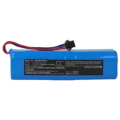 vhbw 1x Akku kompatibel mit Blaupunkt Bluebot Xtreme BPK-VCBB1XTEN, BPK-VCBB1XTE, BPK-VCBB1XTEIC Staubsauger (5200 mAh, 14,4 V, Li-Ion)