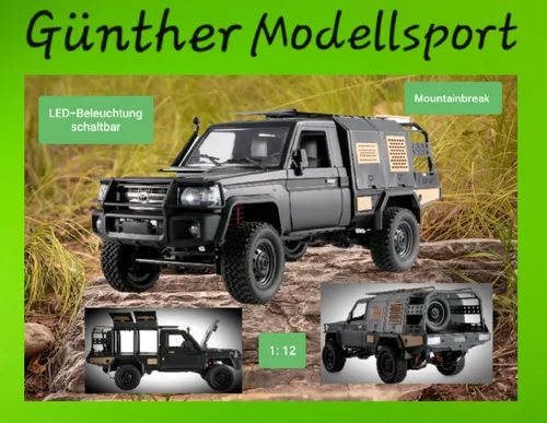 Amewi Jeep Willys MB 1:14 RC Crawler mit Allradantrieb - Detailgetreues RC Modellauto im Maßstab 1:14 mit robustem Metall-Chassis und wassergeschütztem Aufbau für jedes Terrain. Mit schaltbarem 2-Gang-Getriebe und realistischer LED-Beleuchtung für ein authentisches Fahrerlebnis.