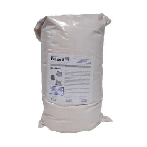 Hirsekissen 40x80cm - Arzneimittel, hochwertiges Kissen mit 100% Hirseschalenfüllung für optimale Anpassung und Komfort, ideal für gesunden Schlaf.