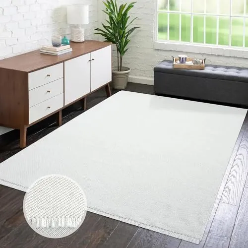 carpet city Teppich-Läufer Kurzflor Flur in weiß von Carpet City