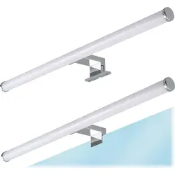 LED Spiegellampe 10W 60cm Möbelleuchte Spiegelleuchte Wandleuchte GAMA Wandlampe Bad Badezimmer 4000K Neutralweiß - Silber