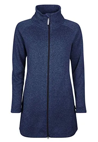 ELKLINE Damen Fleecemantel Bestcondition | Strickfleece halblang leicht tailliert, Farbe:blueshadow, Größe:48