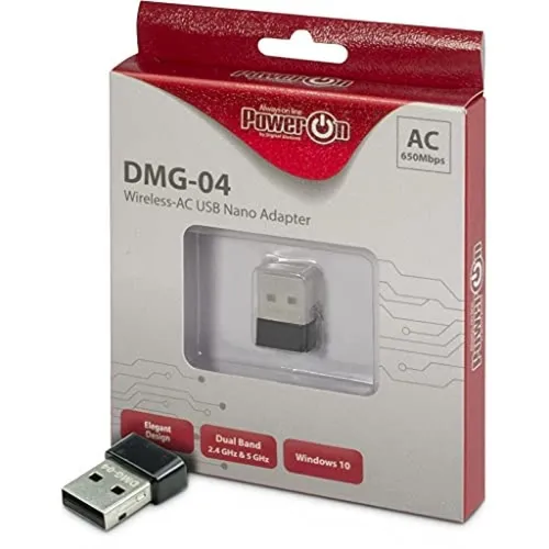 Inter-Tech Wi-Fi 5 USB Nano Adapter DMG-04 Stick 650Mbps 88888151 | 426045564540