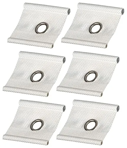 Kederöse für Kederschiene 5/6mm - 7/8mm Set Kederband Vorzeltkeder Markisenhaken Vorzelt Camping Wohnwagen Weiß rechteckig 6 x