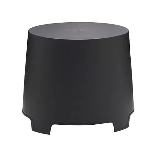 Spetebo Kunststoff Beistelltisch rund anthrazit - 46 x 40 cm - Garten Kaffeetisch konisch stapelbar - Outdoor Stapeltisch Balkontisch Terrassentisch Tisch für Balkon Terrasse Camping klein