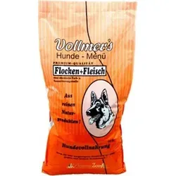 Vollmers Flocken Fleisch 15 kg - Vollwertige Hundefutter-Mischung, nahrhaft mit Omega 3 & 6 für ein glänzendes Haarkleid