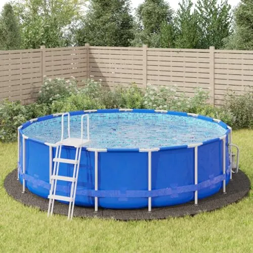vidaXL Pool-Bodentuch Hellgrau Ø550 cm von vidaXL