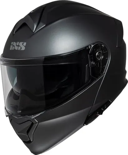 IXS 301 1.0 Klapphelm - Matt-Grau - M - Motorradhelm mit klappbarem Design, integrierter Sonnenblende und optimalem Tragekomfort dank Brillenkanal. Ideal für sicheres Fahren bei jedem Wetter.