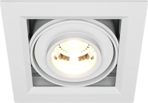 Maytoni LED Einbaustrahler 10W, Quadrat, Weiß, Verstellbar - Eleganter, quadratischer Maytoni LED Einbaustrahler mit 10W Leistung und verstellbarem Abstrahlwinkel. Ideal für moderne Wohnräume, sorgt für angenehmes, warmweißes Licht und überzeugt durch langlebige Materialien.