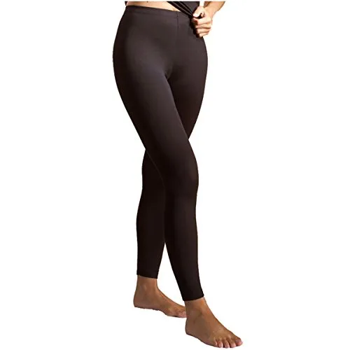 HERMKO 5720 Damen Leggings aus Baumwolle/Elastan, Farbe:schwarz, Größe:40/42 (M)