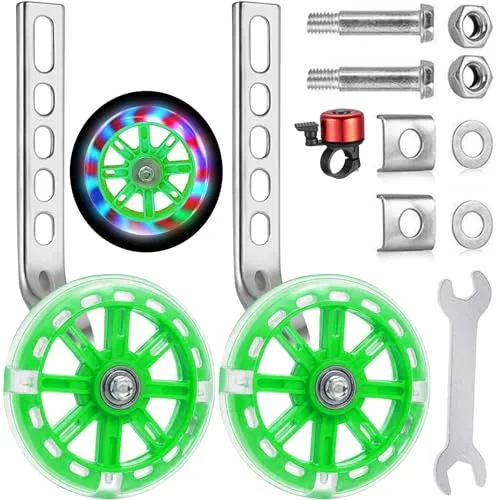 Stützräder,Stützräder Kinderfahrrad,universal stützräder,Blinkendes Stützrad Kinder,Hilfsräder für Erwachsene,Fahrrad Hilfsrad,1 Paar