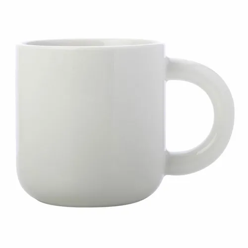 Maxwell Williams DI0345 Becher 370ml - Weißer Porzellan Henkelbecher, spülmaschinen- und mikrowellengeeignet für gute Laune beim Trinken