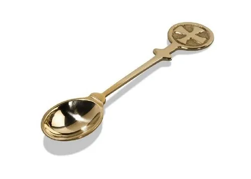 Weihrauchlöffel, Gold, L 10,0 cm, aus Messing, NEU