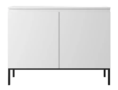 Selsey Sideboard Bemmi, Weiß - Moderne Kommode aus Holzwerkstoff mit 2 Türen, bietet geschlossenen Stauraum und harmoniert mit jedem Wohnstil. Ideal für Wohnzimmer, Esszimmer oder Flur.