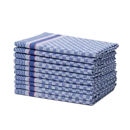 Amago - 10er Pack Allzwecktücher, 100 prozent Baumwolle, 50 x 100 cm - Blau