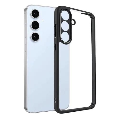Produktbild Für Samsung Galaxy S25 FE 5G Frosted TPU + Transparent PC Hybrid Hülle Schwarz
