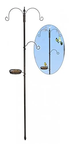 Meisenknödelhalter Futterspender - Vogel Futterstation mit 3 Haken - Vogelhäuser: Robuster Meisenknödelhalter aus Stahl, ideal für die Fütterung von Vögeln, vielseitig einsetzbar als hängend oder stehend.