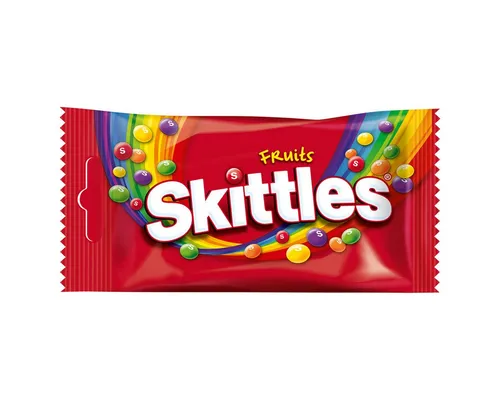 Skittles Fruits Beutel Kaudragees 38g - Bunte Kaudragees in knuspriger Zuckerhülle, ideal für den süßen Snack zwischendurch, frisch und fruchtig im Geschmack.